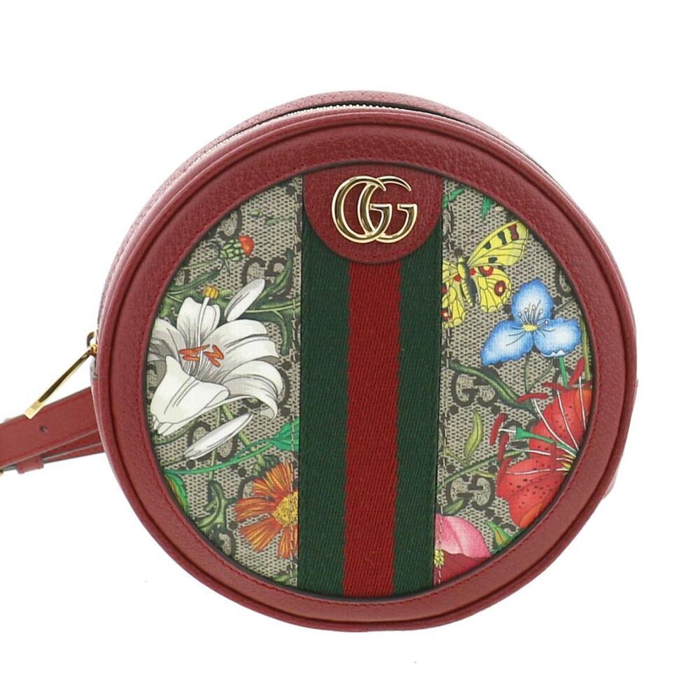 GUCCI Flora Flower Offdia GG Backpack Rucksack Daypack Brown